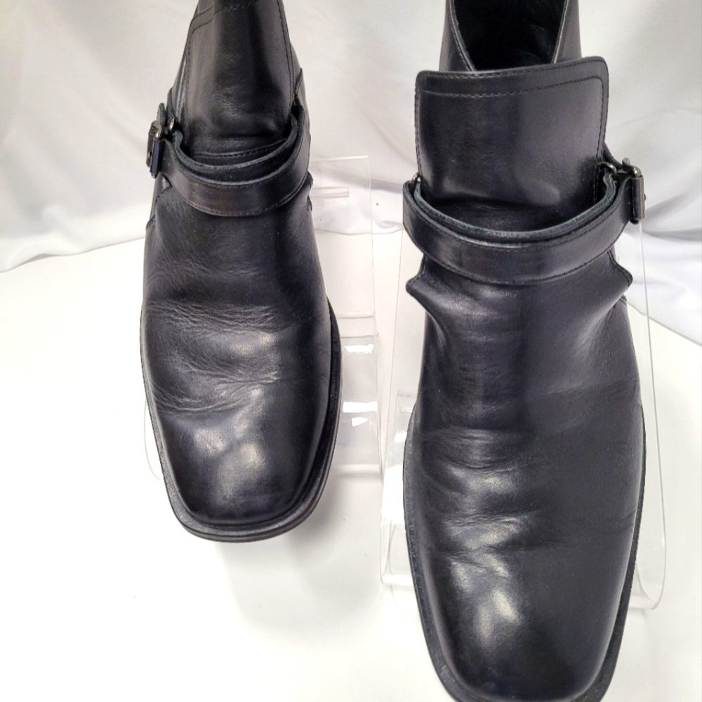 Ashto Grey Brahma Black Boots Durable Leather Design